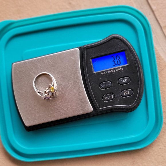 Absolutely stunning marquise prong set multi-colored gemstones 925 sterling ring - Picture 9 of 15